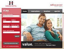 Tablet Screenshot of havenhotels.com